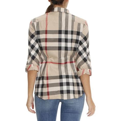 camicia burberry donna scachi|Camicia in misto cotone a scacchi BURBERRY da donna .